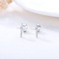 wholesale 14k Gold Cross Moissanite Stud Earrings For Women-0-6