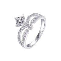 wholesale TOUPOP Personalized Twisted Moissanite Engagement Rings For Women Moissanite Wedding Band Sterling Silver 10k/14k/18k Engraved Name Moissanite Rings Anniversary Valentines Day Gifts For Her Wife -style_name:C-Crown Moissanite Rings