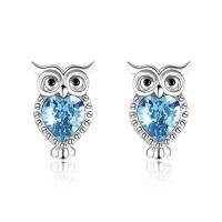 wholesale TOUPOP Moonstone Earrings For Women Sterling Silver Stud Drop Moonstone Earrings Animal Jewelry Gifts For Birthday Christmas -style_name:I-Owl