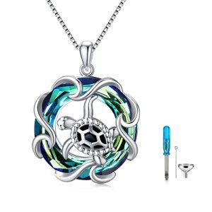 4-Sea Turtle-Blue Crystal-Urn