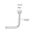 wholesale 14k Gold Nose Stud Round Lab Diamond Prong Set Screw Piercing Jewelry-0-4
