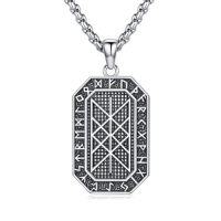 wholesale Viking Necklace 925 Sterling Silver Norse Jewelry For Fathers Day Anniversary Birthday Gifts Christmas Gifts For Men -style_name:A-Viking Web of Wyrd