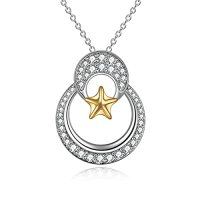 wholesale TOUPOP Necklace For Women S925 Sterling Silver Pendant Necklaces Jewelry Gifts For Women Her Wife Mom Daughter Birthday Anniversary Christmas Gifts -style_name:Moon Star Necklace