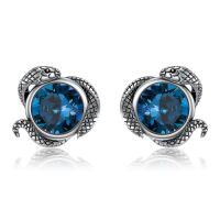 wholesale TOUPOP Moonstone Earrings For Women Sterling Silver Stud Drop Moonstone Earrings Animal Jewelry Gifts For Birthday Christmas -style_name:J-Snack