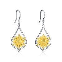 wholesale TOUPOP Sterling Silver Dangle Drop Earrings For Women Mom Flower Leverback Earrings Jewelry Christmas Anniversary Birthday Gifts -style_name:3-Dangle- Sunflower