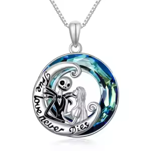 True Love Never Dies with Blue Circle Crystal