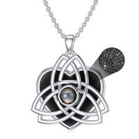 wholesale TOUPOP Necklace For Women S925 Sterling Silver Pendant Necklaces Jewelry Gifts For Women Her Wife Mom Daughter Birthday Anniversary Christmas Gifts -style_name:Celtic Knot Necklace