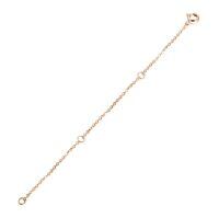 TOUPOP 14K Rose Gold Necklace Extender, 3 Inch Adjustable Solid Gold Chain-undefined