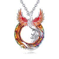 wholesale TOUPOP Christmas Gifts Phoenix Necklace 925 Sterling Silver Crystal Nirvana Of Phoenix Rising Jewelry Christmas Birthday Gifts For Women -style_name:Style 3-Fire Phoenix