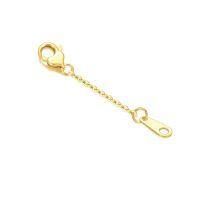 wholesale 14k Gold Clasp With Heart Charm Extension Chain Bracelet-1inch