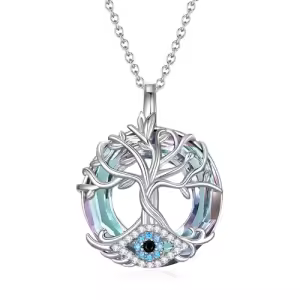 C02-Tree of Life Evil Eye -Purple crystal