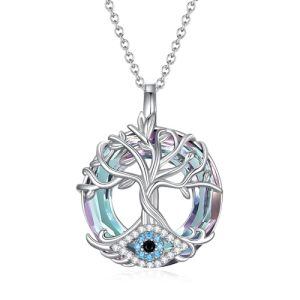 C02-Tree of Life Evil Eye -Purple crystal