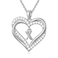 TOUPOP Sterling Silver Heart X Initial Letter Pendant Necklace for Women Jewelry Christmas Valentine Mothers Day Birthday Gifts for Women Her Wife Girlfriend Mom-style_name:Heart Initial X