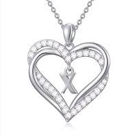 wholesale TOUPOP Heart Initial Necklace 925 Sterling Silver Initial A-z Letter Pendant Necklace Double Heart Jewelry Anniversary Birthday Christmas Gifts For Women Her Wife Girlfriend -style_name:Heart Initial X