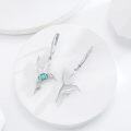 wholesale 925 Sterling Silver Turquoise Hummingbird Drop Earrings-0-3