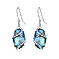 wholesale Earrings For Women 925 Sterling Silver Dainty Gemstone Dangle Drop Earrings Fine Jewelry Birthday Christmas Gifts For Women Her Mom -color_name:Dangle-Abalone Shell