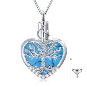 Turquoise Tree of Life Urn