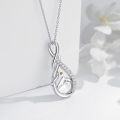 wholesale 925 Sterling Silver Teardrop Mountain Pendant with Cubic Zirconia Accents and Yellow Stone Centerpiece Necklace for Women-0-1
