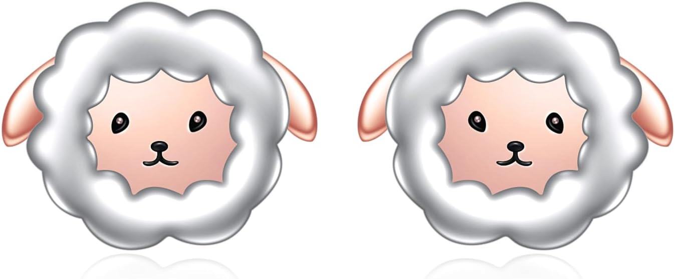 wholesale 925 Sterling Silver Sheep Stud Earrings - Adorable Animal  for Her-0-0