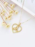 TOUPOP 14k Gold Crystal Y Lariat Necklace with Diamond Heart Celtic Knot-0-2