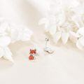wholesale 925 Sterling Silver Fox Stud Earrings -0-3