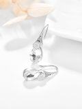 wholesale 925 Sterling Silver CZ Flower Drop Dangle Hook Studs Earings  for Girls and Women-0-1