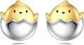 wholesale 925 Sterling Silver Chick in Egg Stud Earrings-0-0