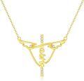 wholesale 14K Gold Diamond Angel Wing Faith Cross Pendant Necklace for Women Gifts-0-0