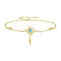 wholesale 925 Sterling Silver Dreamcatcher Bracelet Wholesale With Turquoise And Zircon Accents-0-0