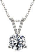 wholesale 14K Gold Moissanite Necklace 0 5 2Ct D VVS1 Brilliant Cut Solitaire Pendant-0-5