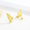 wholesale 925 Sterling Silver Angel Wing Stud Earrings Gold Plated 3D Wings Jewelry for Women Girls Gift Idea-0-3