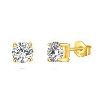 wholesale 14K Gold Moissanite Stud Earrings 0 6 2ct Jewelry Gifts for Women Men-1.0 Carats- 5mm