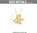 wholesale 14K Gold Diamond-Cut Butterfly Pendant Necklace with Chain for Women - Elegant (Length: 37cm)-0-2