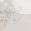 wholesale 925 Sterling Silver Moonstone Threaded Earrings, 14 8mm, White Gold Plated, Gift for Her, Women, Men-0-4