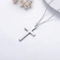 wholesale 925 Sterling Silver Cross with Turquoise and Malachite Inlay Christian Pendant Necklace-0-1