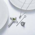wholesale Sterling Silver Austrian Crystal Cross Urn Necklace for Ashes Pet Human Keepsake-0-21