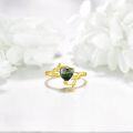 wholesale 925 Sterling Silver Green Moss Agate Vine Design Adjustable Ring for Women-0-1