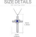 wholesale Sterling Silver Austrian Crystal Cross Urn Necklace for Ashes Pet Human Keepsake-0-4