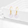 wholesale 14K Gold White Opal Drop Earrings, 26mm Dangle Earrings for Women, Hypoallergenic Nickel-Free Jewelry, Gift for Mother Wedding Anniversary Birthday-0-2