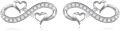 wholesale 925 Sterling Silver Infinity Heart & Angel Wings Stud Earrings for Women - Christian  Ideas-0-0