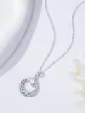 TOUPOP 925 Sterling Silver Abalone Shell Dragon Pendant Necklace-0-2
