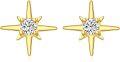 wholesale Gold 14k Solid Gold Moissanite 7mm Star Stud Earrings for Women-0-0