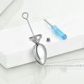 wholesale 925 Sterling Silver Tear Drop Hourglass Cremation Jewelry Keepsake Urn Necklace with Funnel and Fill Tool-0-3