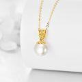 wholesale 14K Gold 8mm Freshwater Pearl Choker Necklace for Women Bridesmaids Mothers Day Gifts-0-2