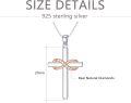 wholesale 925 Sterling Silver Infinity Cross with White Cubic Zirconias Pendant Necklace for Women-0-4
