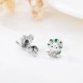 wholesale 925 Sterling Silver Green Zircon Triceratops Stud Earrings for Women and Girls - Hypoallergenic s-0-4
