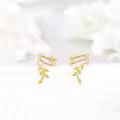 wholesale 14K Gold Leaf Vine Ear Cuffs - 2Pcs Non-Piercing Wrap Around Cartilage Hoop Earring Sets Wholesale for Women-0-3