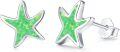 wholesale 925 Sterling Silver Green Opal Starfish Stud Earrings - Ocean Beach  for Women & Girls-0-0