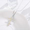 wholesale 925 Sterling Silver Infinity Faith Cross Necklace for Women-0-1