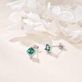 wholesale  Sterling Silver Cubic Zirconia Crystal Birthstone Stud Earrings, Emerald Green May Gemstone Jewelry Gifts for Women-0-3